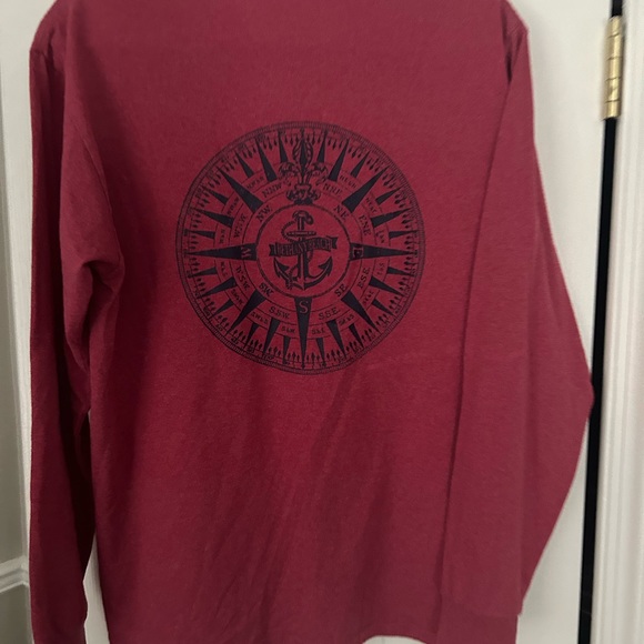 Red long sleeve bethany beach t-shirt - Picture 2 of 2